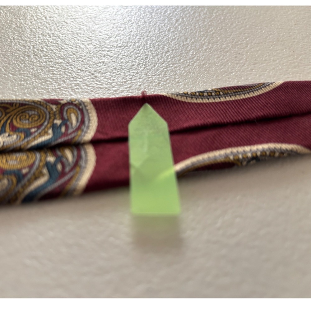 Muse's Atlanta Silk Necktie Hand Sewn Made‎ In USA Burgundy Paisley Pattern VTG - Picture 11 of 12